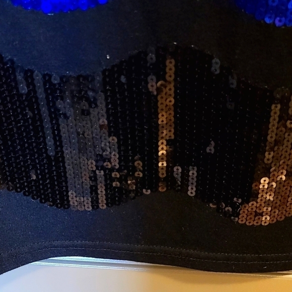 CANDY COUTURE PLUS SEQUIN MINI DRESS SLEEVELESS METALLIC WOMENS SIZE 3X - Picture 6 of 9